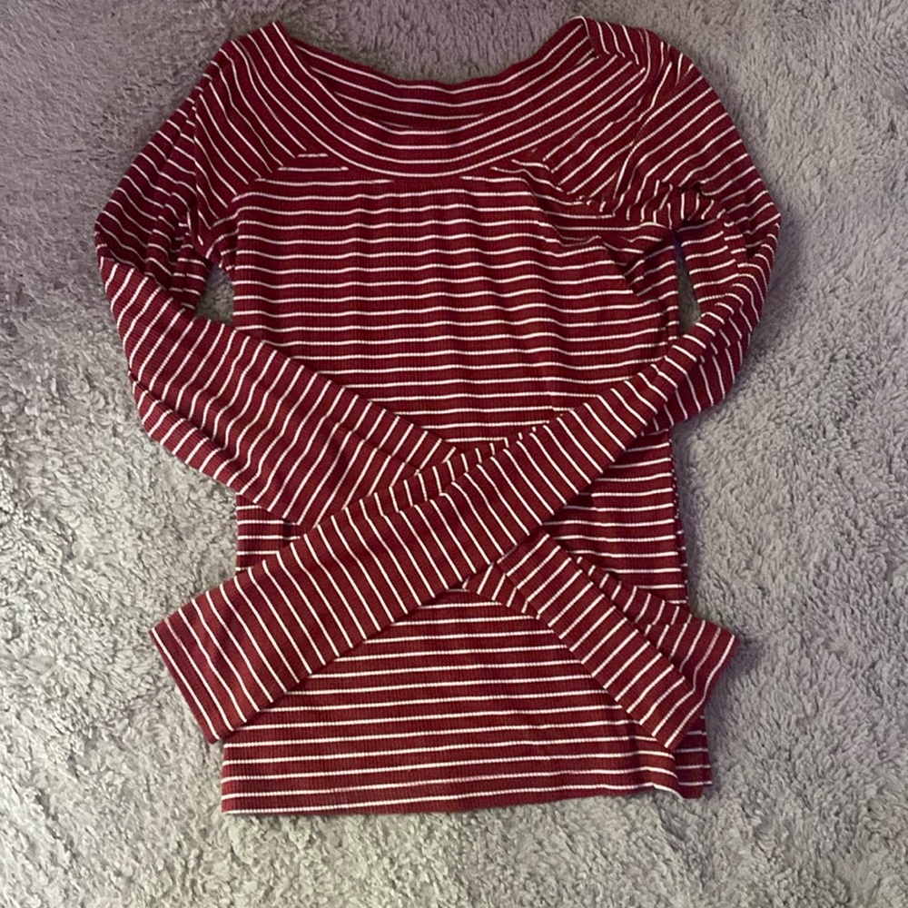 Striped auburn shirt